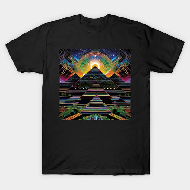 Psychedelic Apocalypse Eclipse Dreams 105 T-Shirt by Benito Del Ray